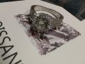 Сребърен пръстен с мойсанит диамант 2 карата (сертификат), снимка 1 - Пръстени - 45293713