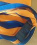 Tommy Hilfiger тениска, оранжево и синьо, S размер, но широка, обличана веднъж, снимка 2