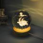 LEDСветеща кристална топка/лампа, 3D сензорна - Костенурки, снимка 1
