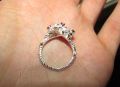 925 сребърен пръстен с рубин размер 7х5мм 5.5гр., снимка 3