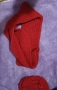 Топли шал и баретка червени, снимка 5