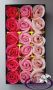 Подаръчна кутия с 18 ароматни сапунени рози, снимка 1