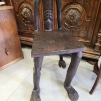 Африкански резбован стол, снимка 2 - Столове - 45299955