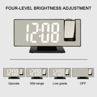Настолен LED часовник със светещ проектор на тавана , аларма , будилник  ТОП: Буквите на часовника с, снимка 3 - Други стоки за дома - 45528252