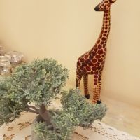 Продавам дървен жираф, ръчна изработка, снимка 3 - Декорация за дома - 45148321