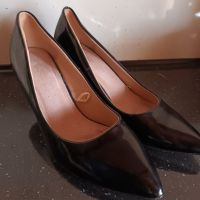 Комплект от клъч и обувки с нисък ток 41 номер, Tendenz, черен цвят, Спиди, снимка 2 - Дамски обувки на ток - 45558528