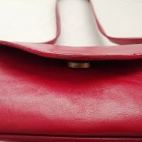 Малка дамска чанта от естествена кожа в червен цвят, снимка 12 - Чанти - 45113863