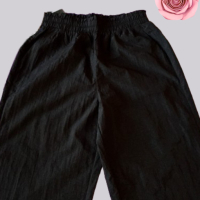 Черни спортни шушлякови панталони от найлон Pieces, S, M, снимка 5 - Панталони - 45040374