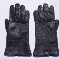 Черни Дамски Ръкавици От Естествена Кожа Размер S, снимка 15 - Ръкавици - 45423309