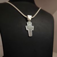 Сребърен кръст, кръст с разпятие, православен кръст, сребърен двулицев кръст, сребро 925, снимка 8 - Колиета, медальони, синджири - 45777147
