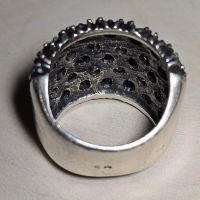 Сребърен пръстен с Цитрини и Черни Оникси, снимка 3 - Пръстени - 45446513
