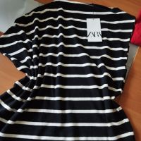 Дамска ефектна блузка с паднал ръкав на ZARA, снимка 1 - Тениски - 45591224