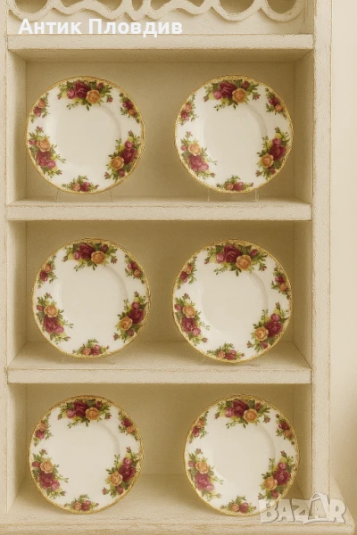 Комплект от 6 чинии 20.5см Royal Albert Old Country Roses, снимка 1