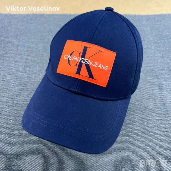 Оригинална Calvin Klein Шапка с козирка Синя One Size, снимка 1