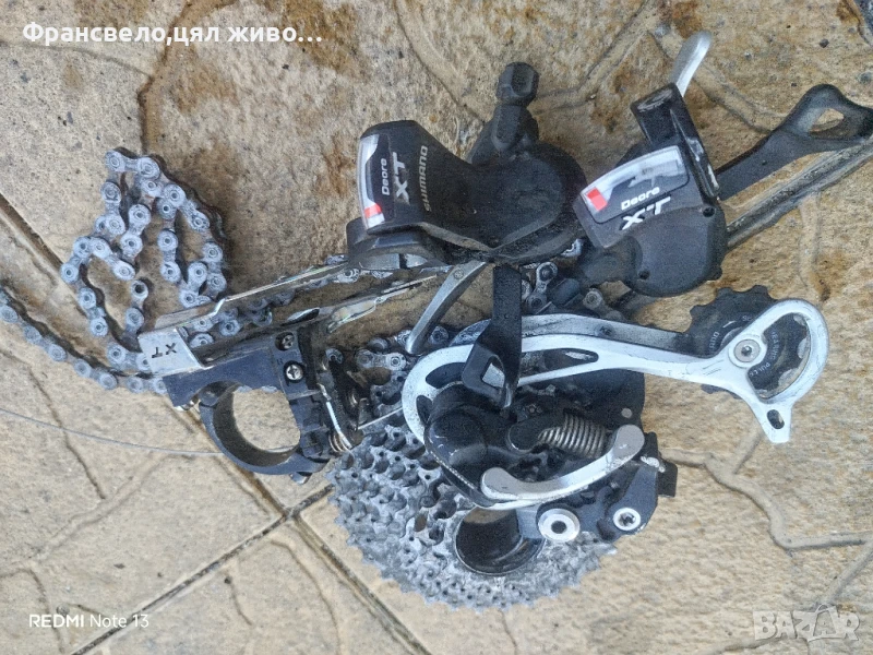 9 скорости система за велосипед колело Shimano deore xt свалена от 26 цола , снимка 1