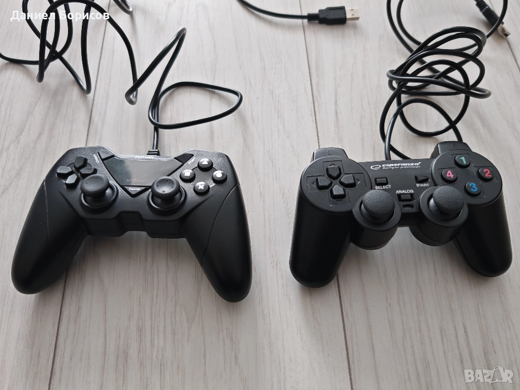 2 бр Геймпад контролери Trust GXT 530 и Esperanza (с кабел) за PC/PS3, снимка 1