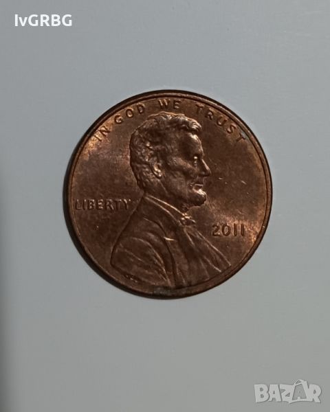 1 цент САЩ 2011 1 цент 2011 Американска монета Линкълн , снимка 1