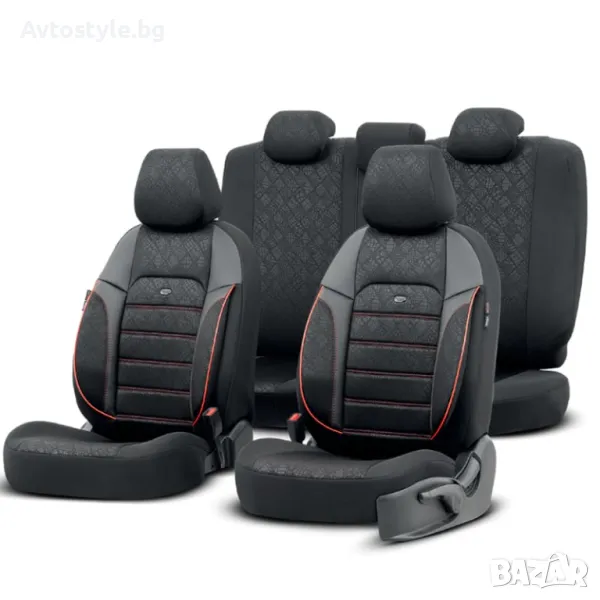 Тапицерия за седалки Otom Prive  (черно/червено), снимка 1