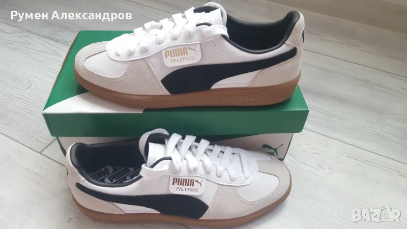 Нови мъжки кожени оригинарни маратонки PUMA PALERMO Lth EUR42 UK8, снимка 1