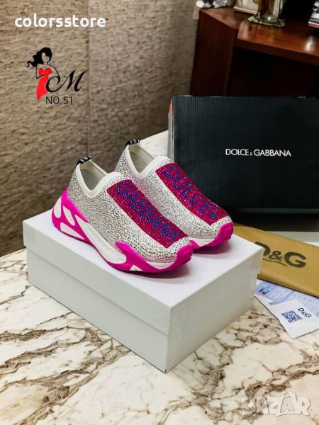 Дамски маратонки с камъни Dolce&Gabbana-GG621ä, снимка 1