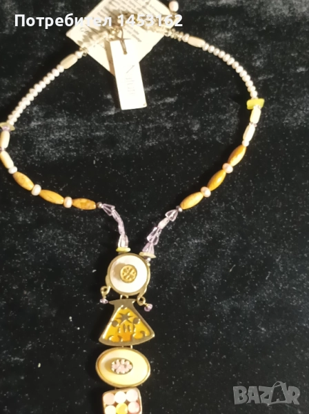 Старинно авторско колие с естествени камъни , снимка 1