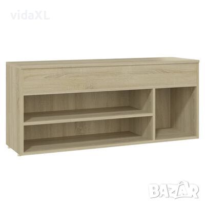 vidaXL Пейка за обувки, дъб сонома, 105x30x45 см, инженерно дърво(SKU:808759, снимка 1