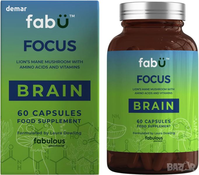 fabÜ FOCUS BRAIN Добавка за фокус и концентрация на мозъка, снимка 1