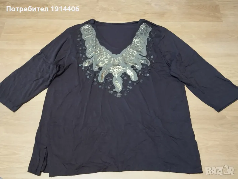Елегантна бутикова  дамска блуза голям размер, снимка 1