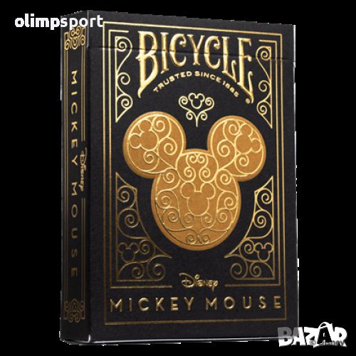 карти за игра BICYCLE MICKEY MOUSE BLACK AND GOLD  нови , снимка 1