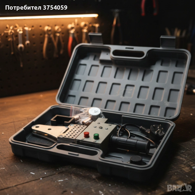 Професионална лепачка за PPR тръби 900W с регулируема температура (50–300°C) – Комплект с куфар, снимка 1