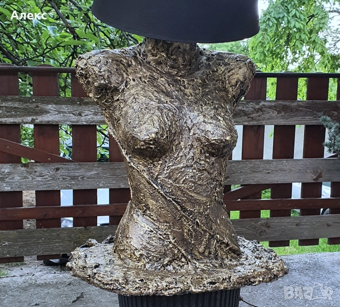 Намаление! Авторска скулптура, Голо женско тяло–лампа, над 10кг, снимка 1