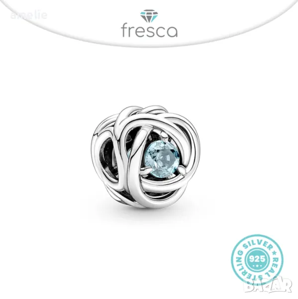 Талисман Fresca по мoдел тип Пандора сребро 925 Pandora Eternity Charm, снимка 1