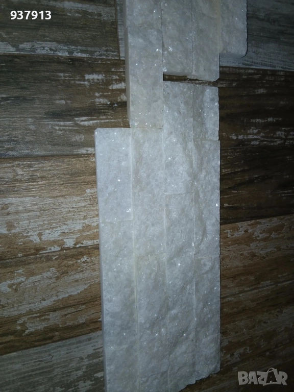 Декоративен камък мозайка бял мрамор , снимка 1