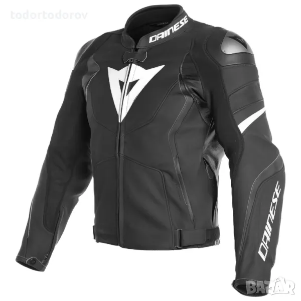 ТОП ЦЕНА Кожено мото якеза мотор DAINESE AVRO 4 BLACK/WHITE 54-L,NEW, снимка 1