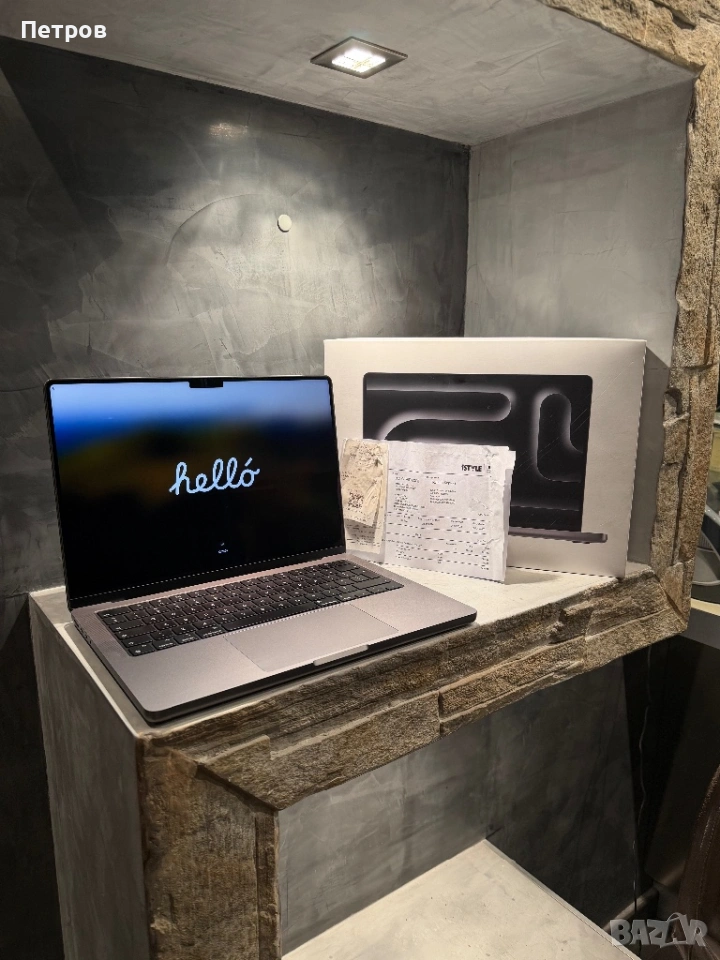 100% battery! КАТО ЧИСТО НОВ Macbook Pro M3 14" 512 GB, снимка 1