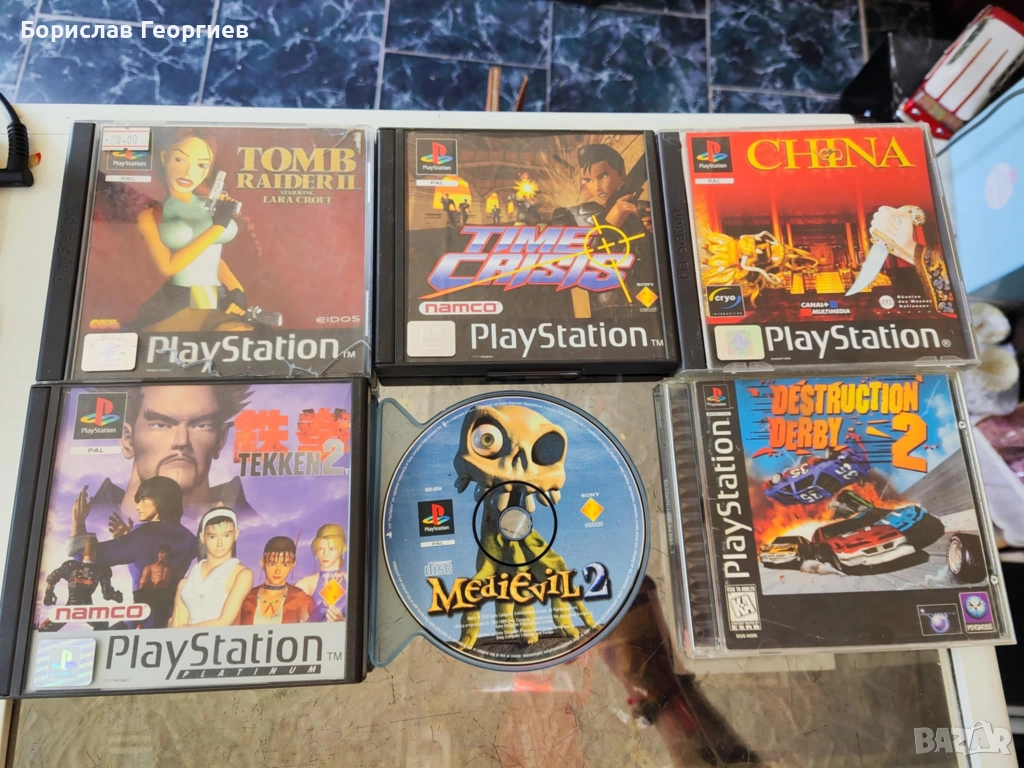 Игри за ПС1 Sony ps1 tomb raider ll/china/time crisis на английски, снимка 1