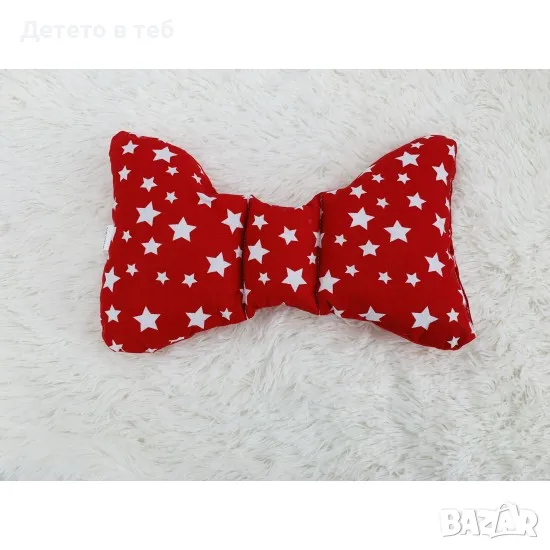Възглавница за бебе пеперуда Червени звезди, снимка 1