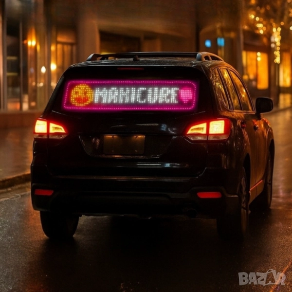 Динамичен мигащ екран с LED светлина за коли и реклами, снимка 1