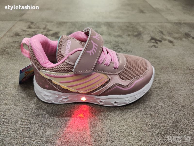 Ново!Детски светещи маратонки в розово/Б48, снимка 1
