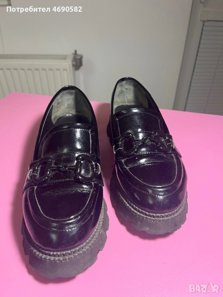 Черни официални обувки от естествена кожа, снимка 1