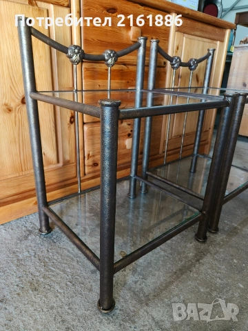 Метални нощни шкафчета/ помощни масички, снимка 3 - Шкафове - 54100020