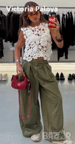 Елегантен Бял Crochet Елек от Drôle de Copine Paris