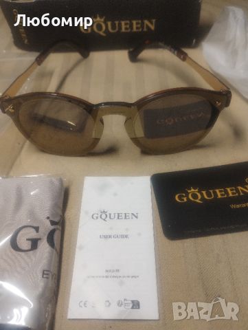 Класически ретро кръгли поляризирани слънчеви очила GQUEEN Дамски ретро вдъхновени големи нюанси

, снимка 2 - Слънчеви и диоптрични очила - 46456479