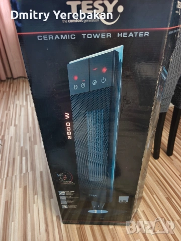 TESY Ceramic Tower Heater 2500W – почти нов, снимка 2 - Други стоки за дома - 54055147