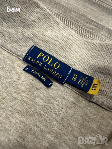 Мъжко!Ralph Lauren Estate-Rib Quarter Zip Pullover размер ХЛ, снимка 5 - Блузи - 53467024
