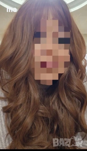 Червеникаво кестенява перука, снимка 6 - Аксесоари за коса - 53165164