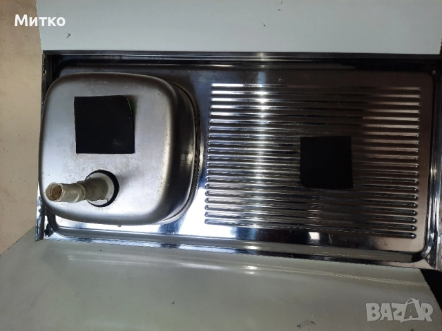 Мивка от неръждавейка хром алпака с десен плот, снимка 8 - Мивки - 52534884