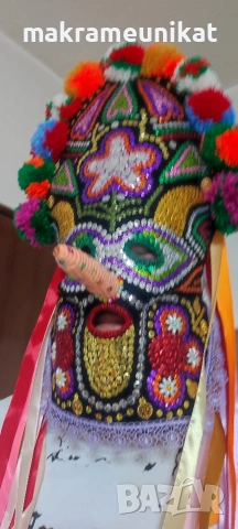 Кукерска маска, гугла, уникат, арт, ръчна изработка, декорация , снимка 5 - Декорация за дома - 41588628