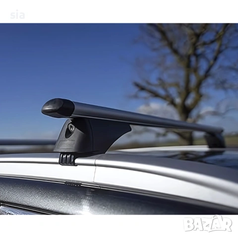 Алуминиеви греди за коли с впити, плътни (интегрирани) рейлинги + Ключ, , снимка 2 - Аксесоари и консумативи - 32900270