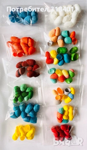 Оцветени копринени пашкули, снимка 6 - Декорация за дома - 53636199